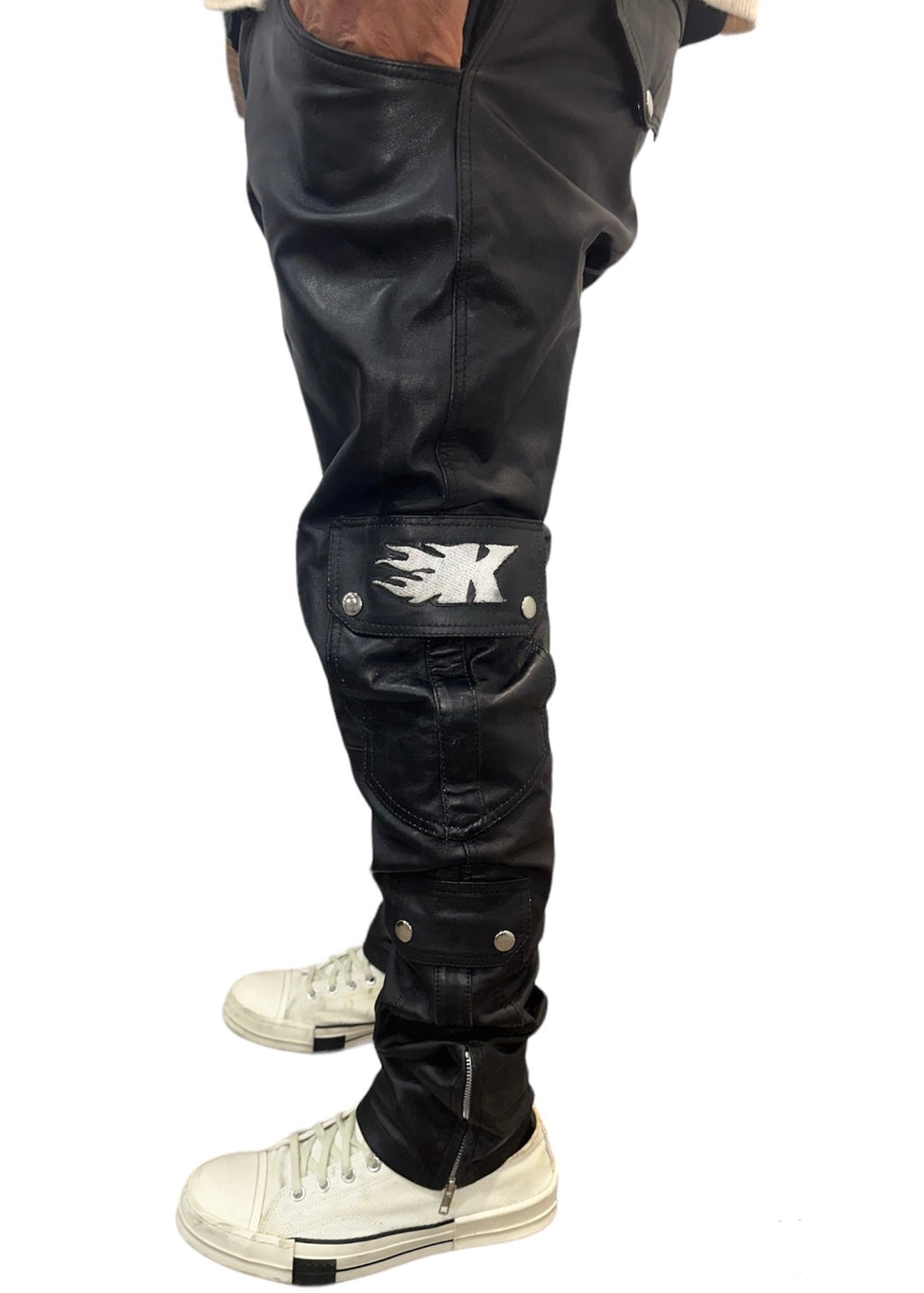 Leather Cargo Pants