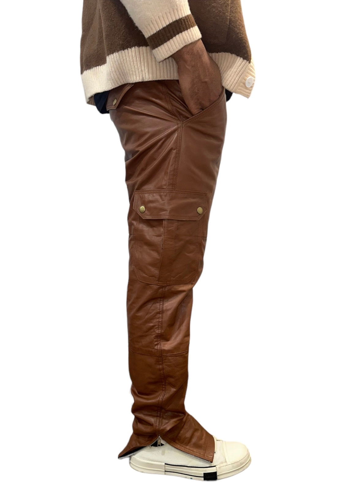 Leather Cargo Pants
