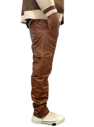 Leather Cargo Pants