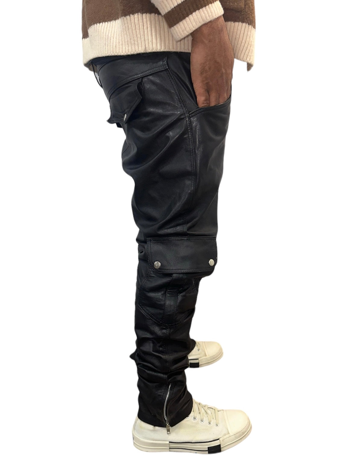 Leather Cargo Pants
