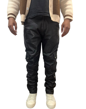 Leather Cargo Pants