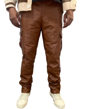 Leather Cargo Pants