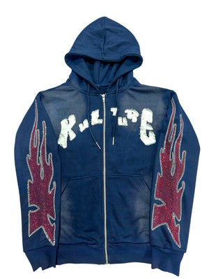 Rhinestone Flame Hoodie