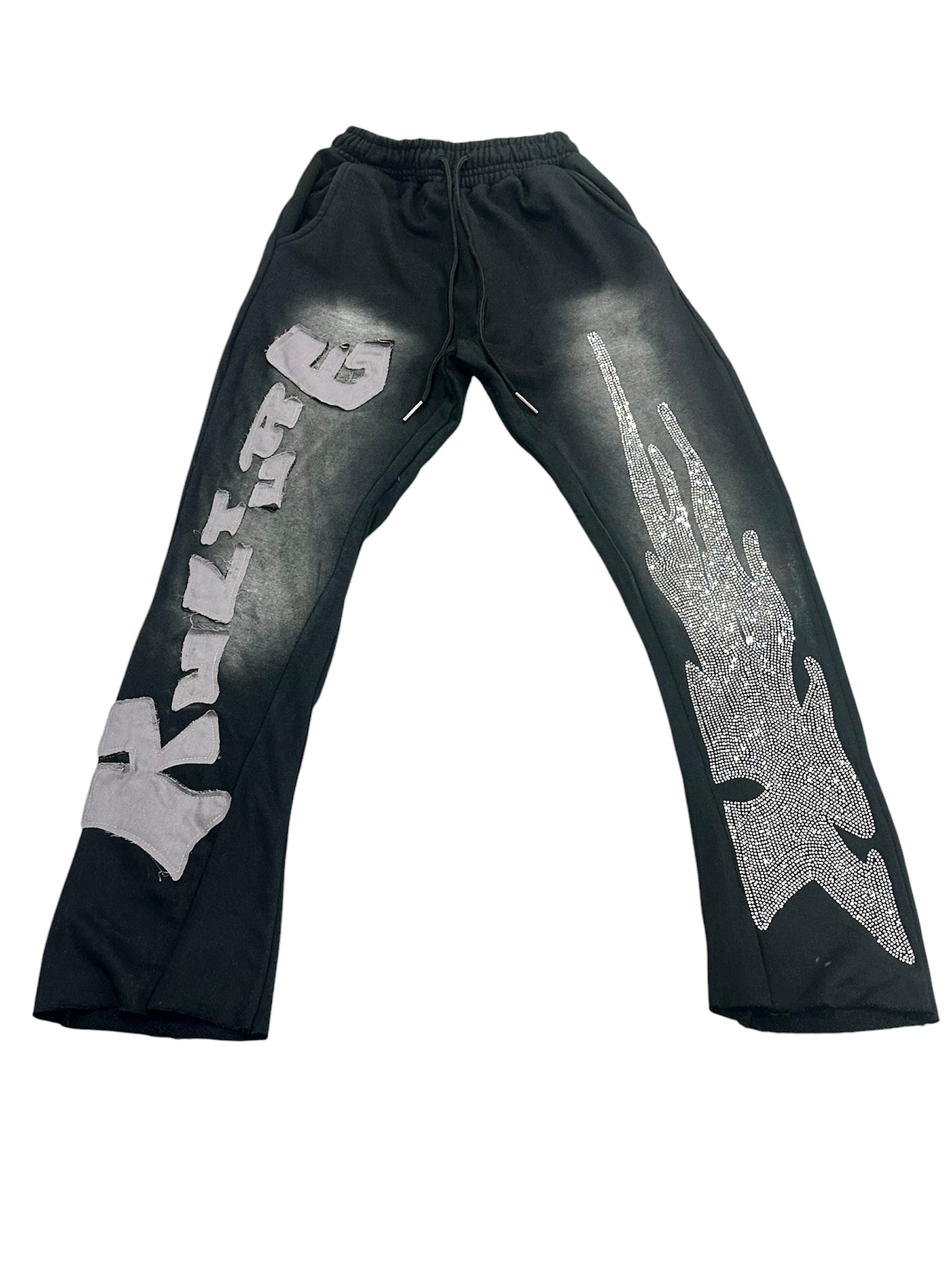 Rhinestone Flame Sweatpants