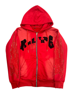 Rhinestone Flame Hoodie